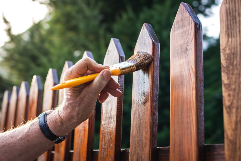 Painted Fencing and Garden Wall