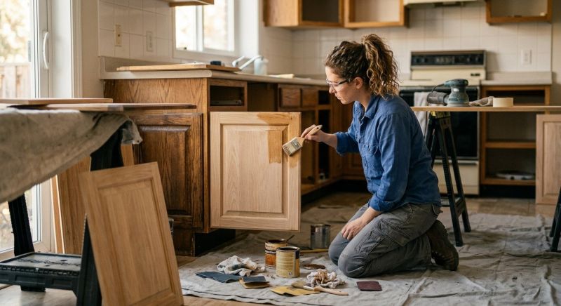 Oak Cabinet Refinishing in Indianapolis, IN